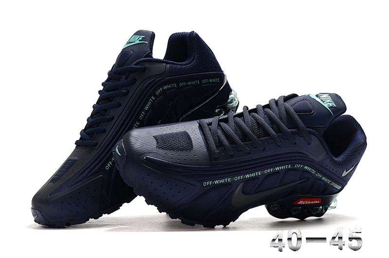 New Men Nike Shox R4 Navy Blue